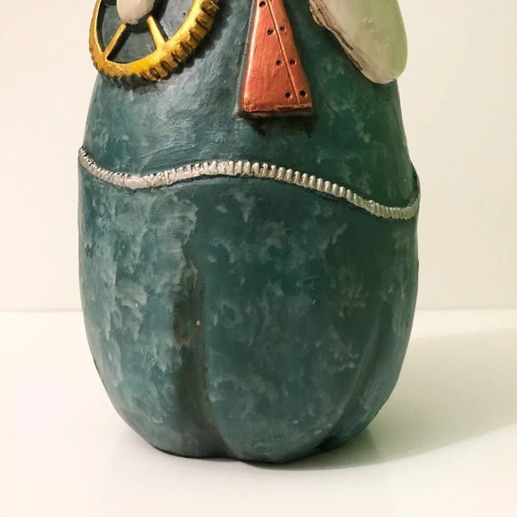 2012 Department 56 Green Steam Punk Pumpkin 10 inch Tall Dept 56 Halloween Decor - Picture 4 of 16